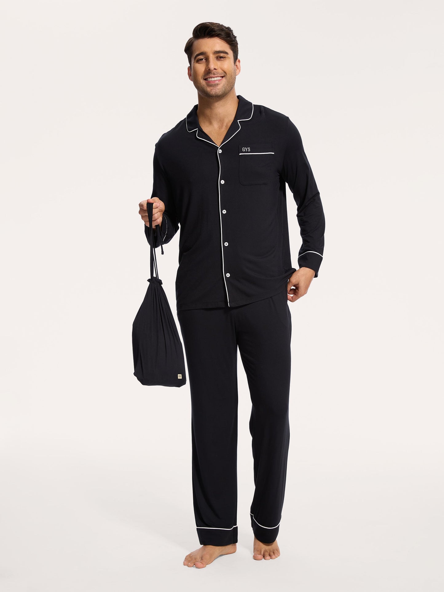 GYS Premiumâą Bamboo Men Long Sleeve Pajama Sets - GYS