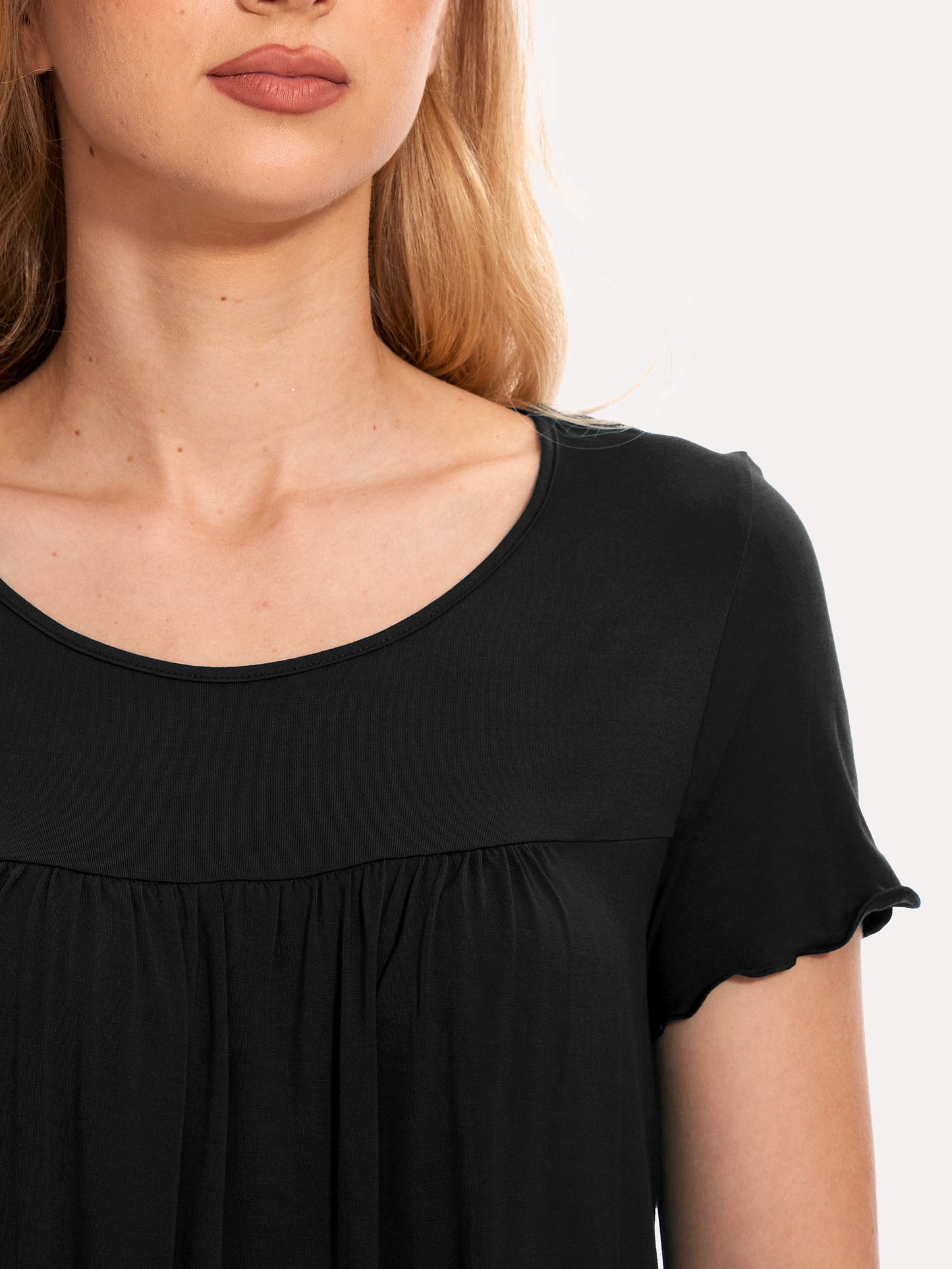 GYS Bamboo Short Sleeves Top With Shorts - GYS