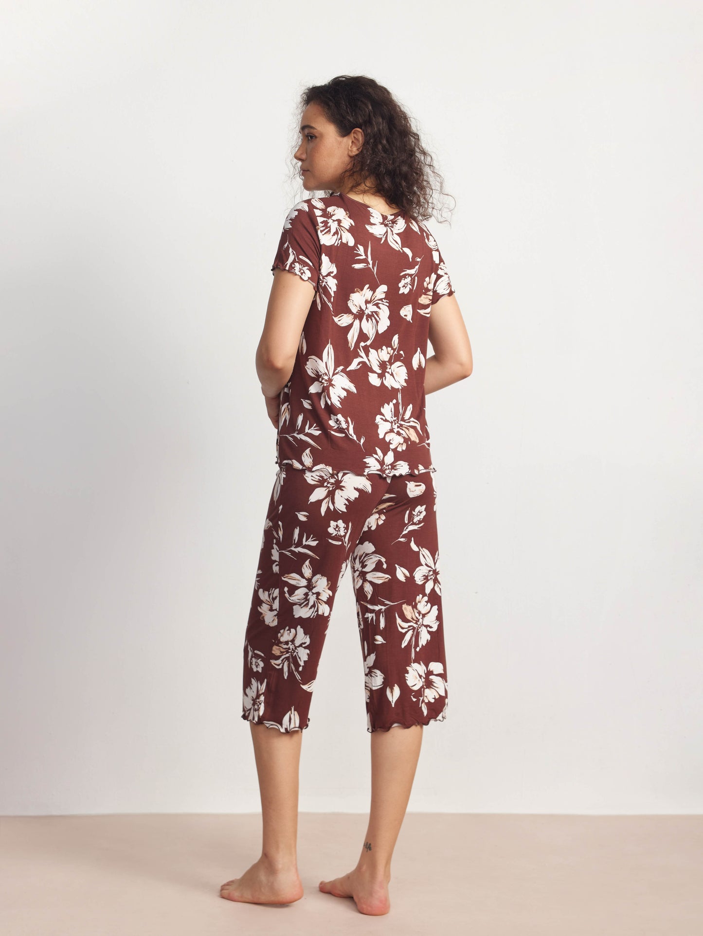 GYS Bamboo Short Sleeves Top With Shorts - GYS