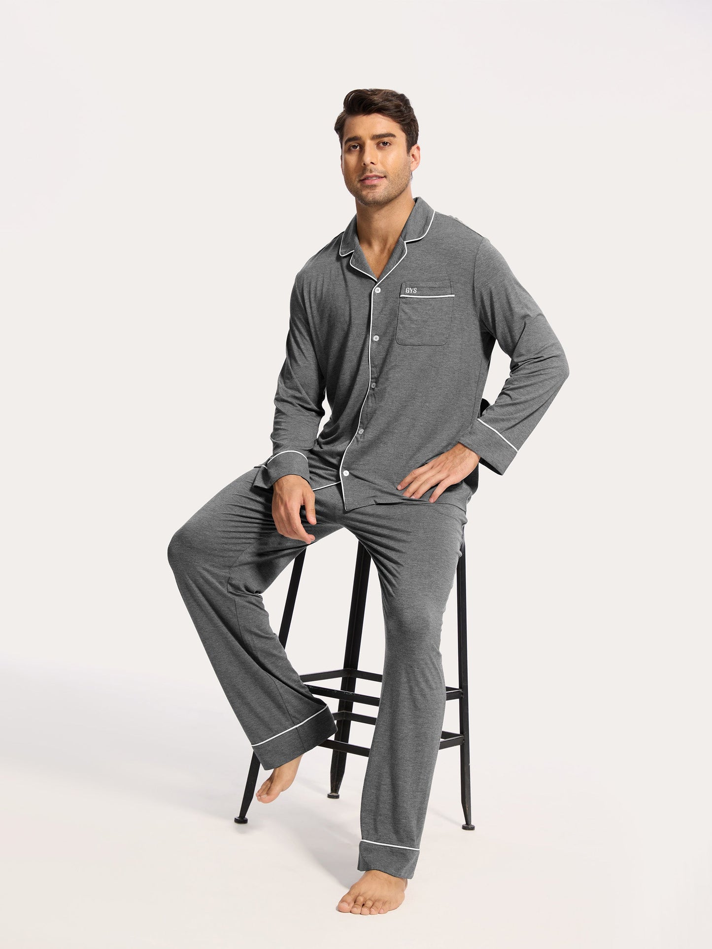GYS Premium™ Bamboo Men Long Sleeve Pajama Sets - GYS