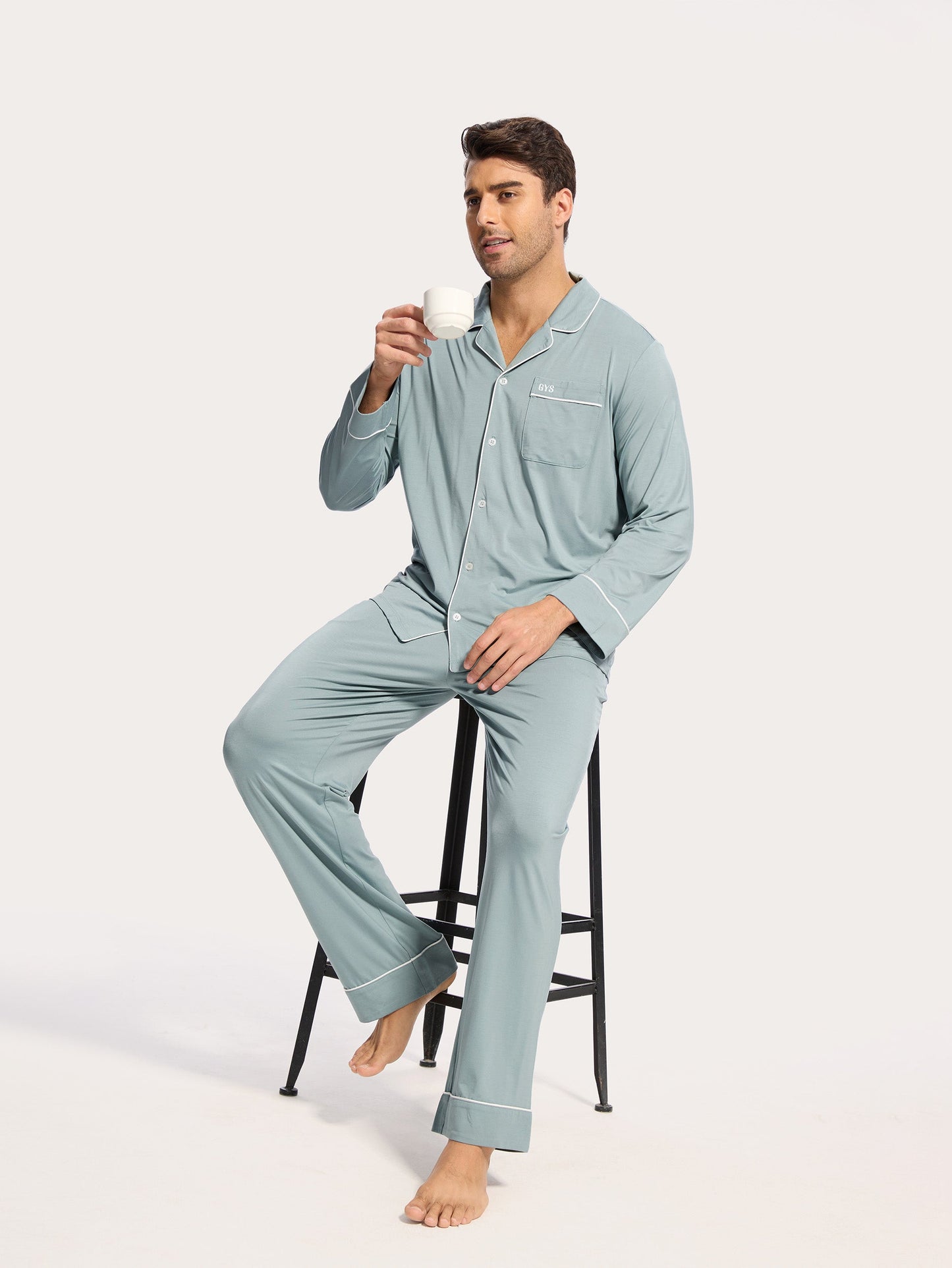GYS Premium™ Bamboo Men Long Sleeve Pajama Sets - GYS