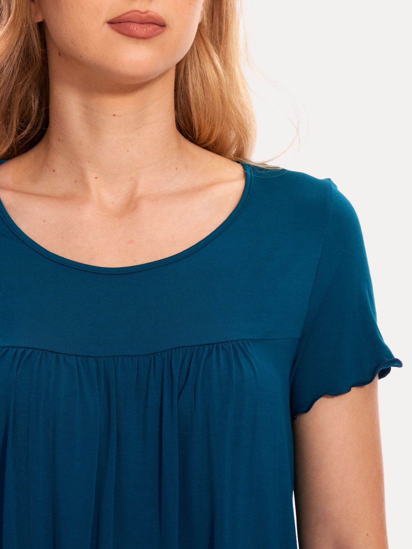 GYS Bamboo Short Sleeves Top With Shorts - GYS