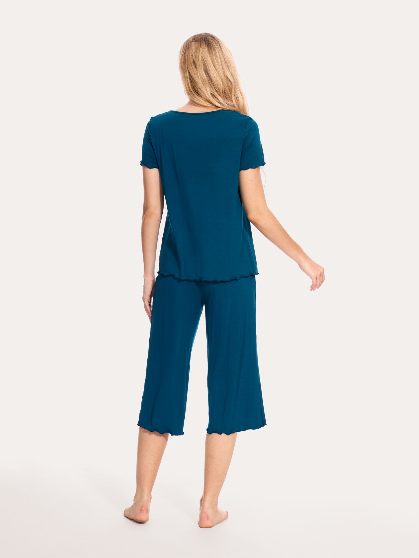 GYS Bamboo Short Sleeves Top With Shorts - GYS
