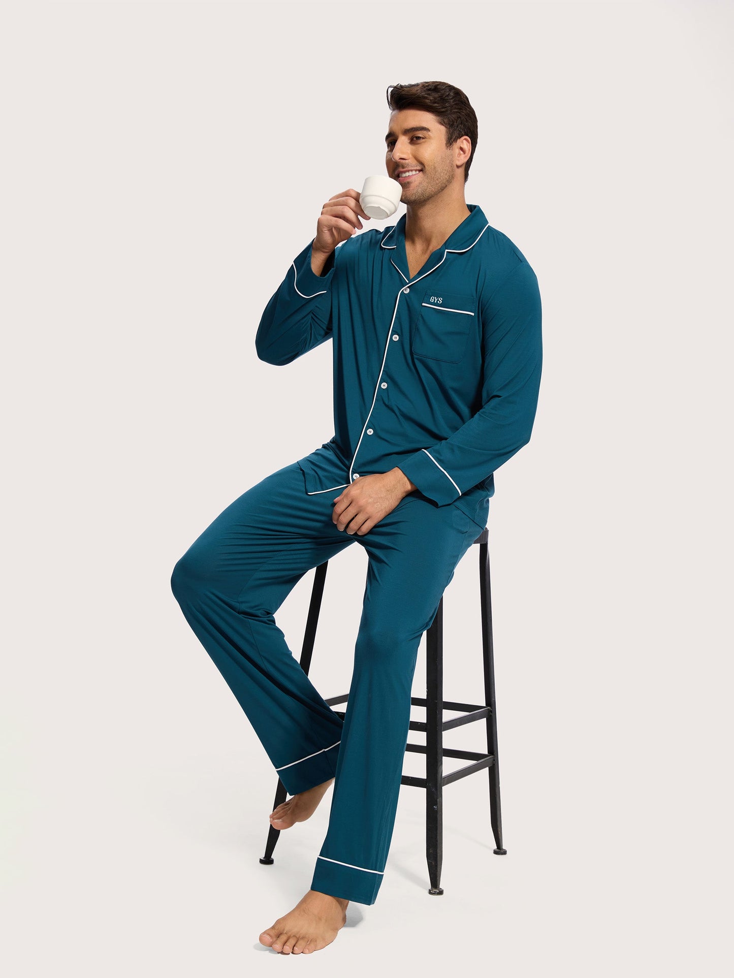 GYS Premium™ Bamboo Men Long Sleeve Pajama Sets - GYS