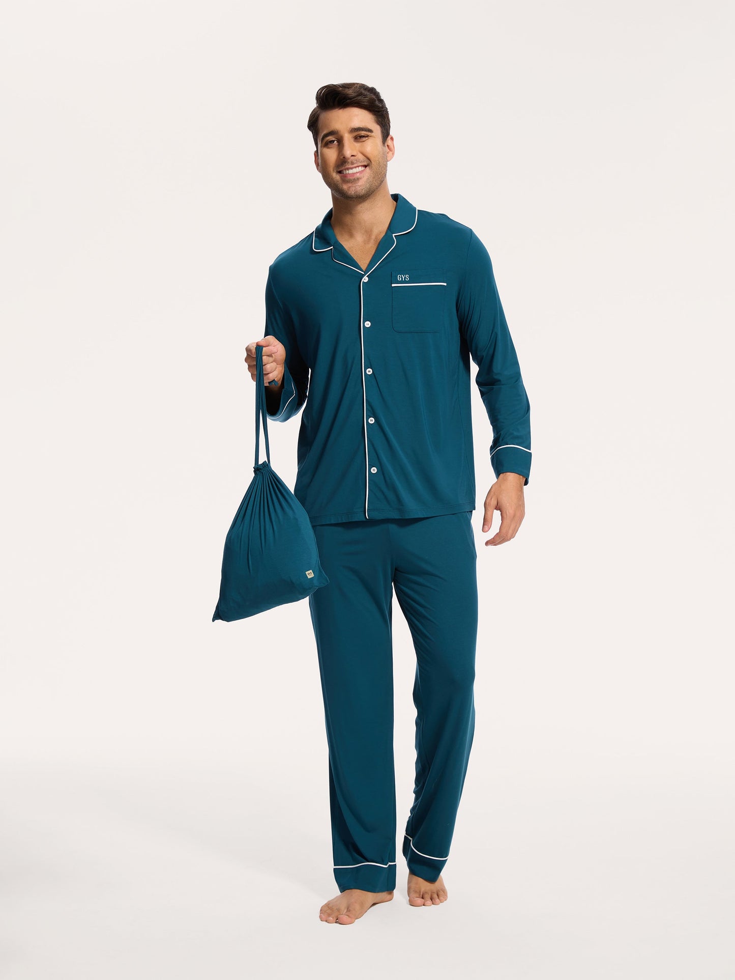 GYS Premium™ Bamboo Men Long Sleeve Pajama Sets - GYS