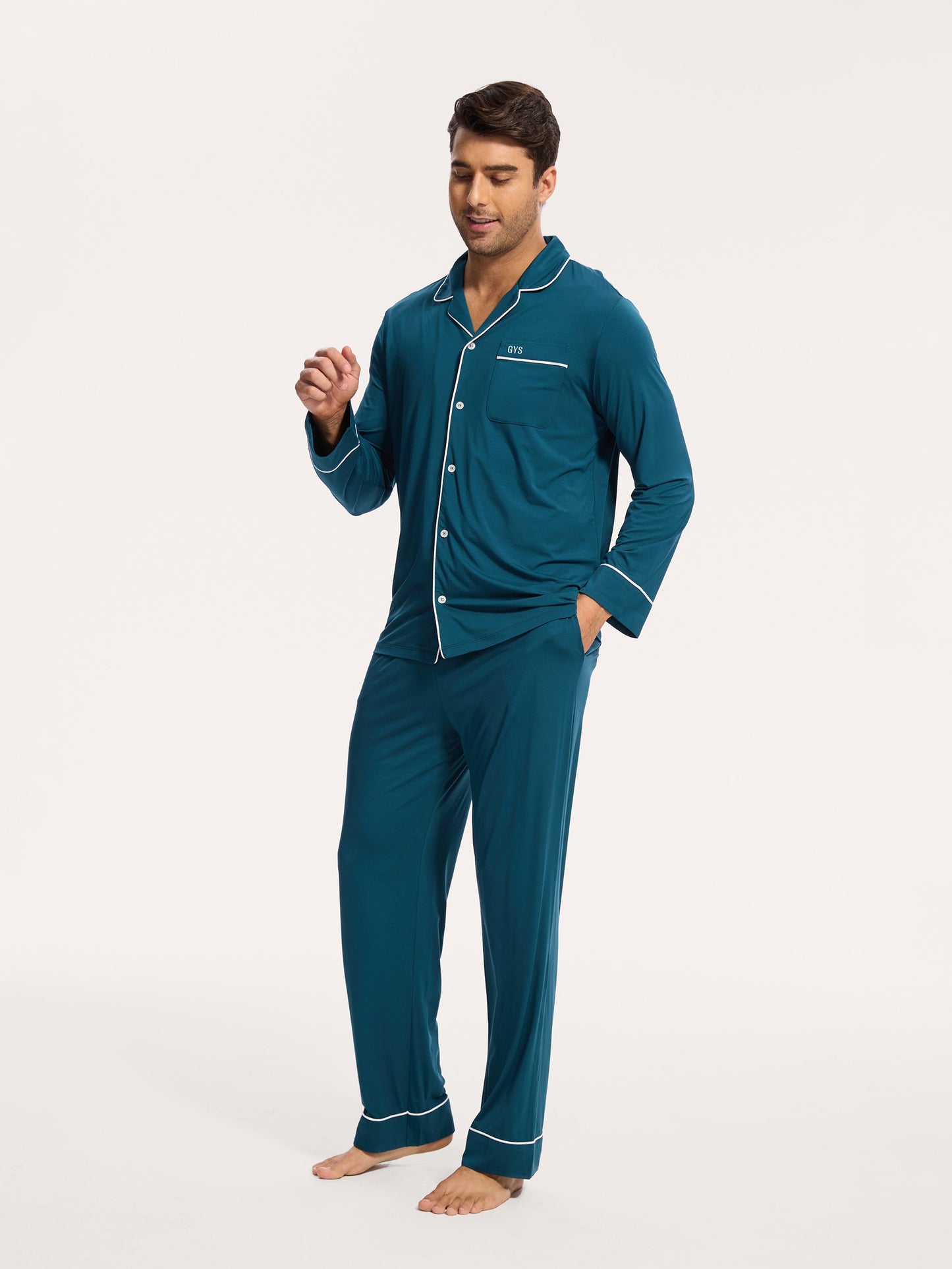 GYS Premium™ Bamboo Men Long Sleeve Pajama Sets - GYS