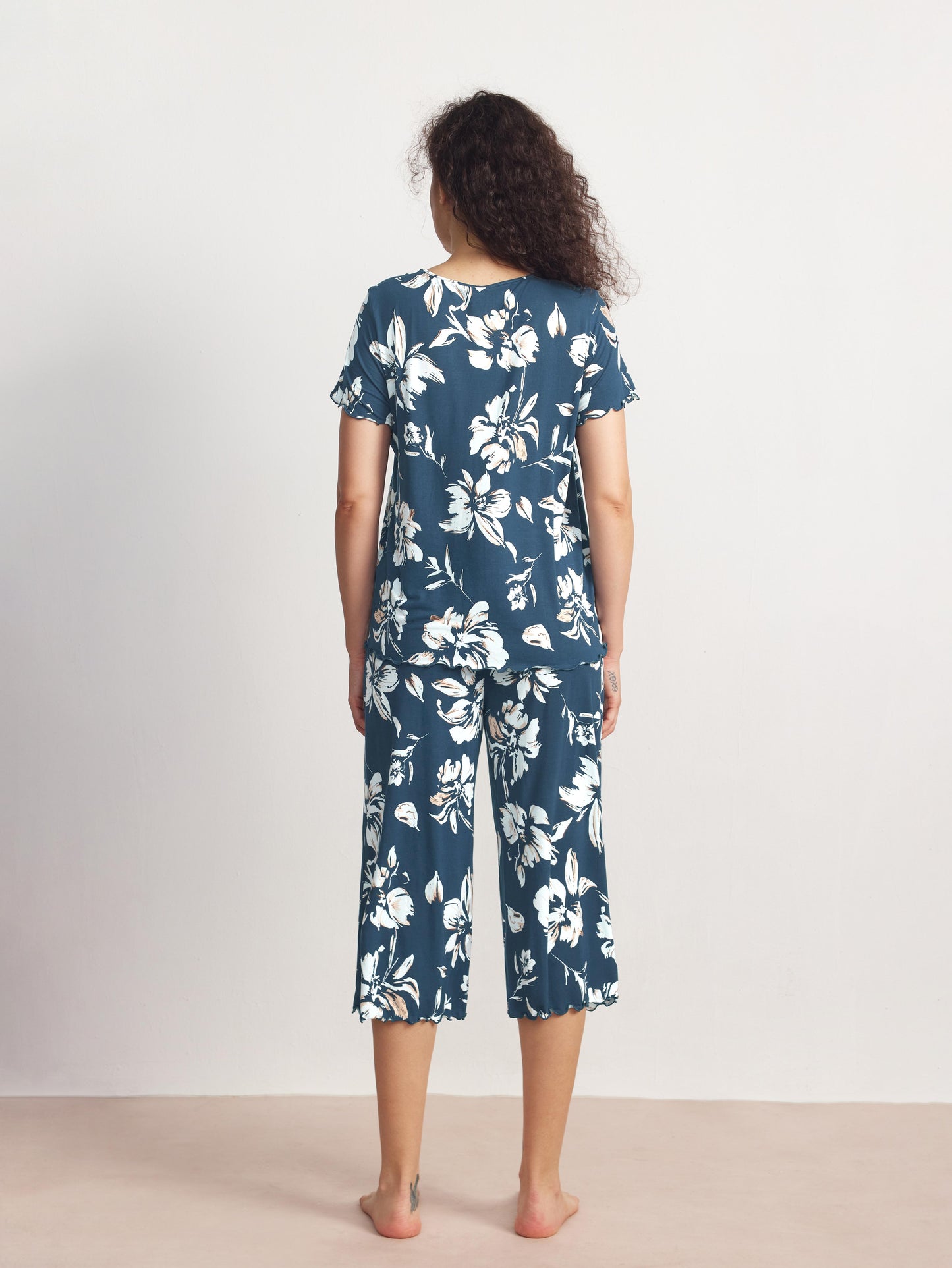 GYS Bamboo Short Sleeves Top With Shorts - GYS