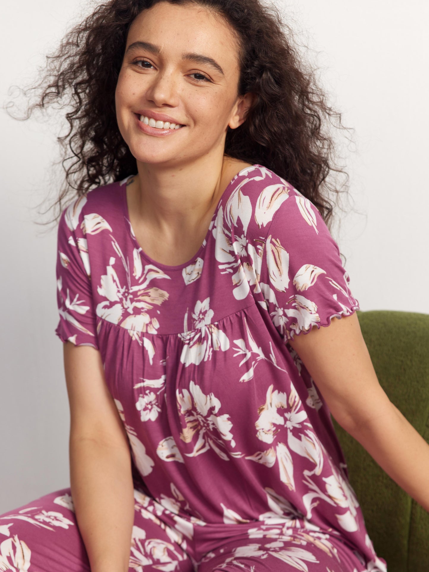 GYS Bamboo Short Sleeves Top With Shorts - GYS