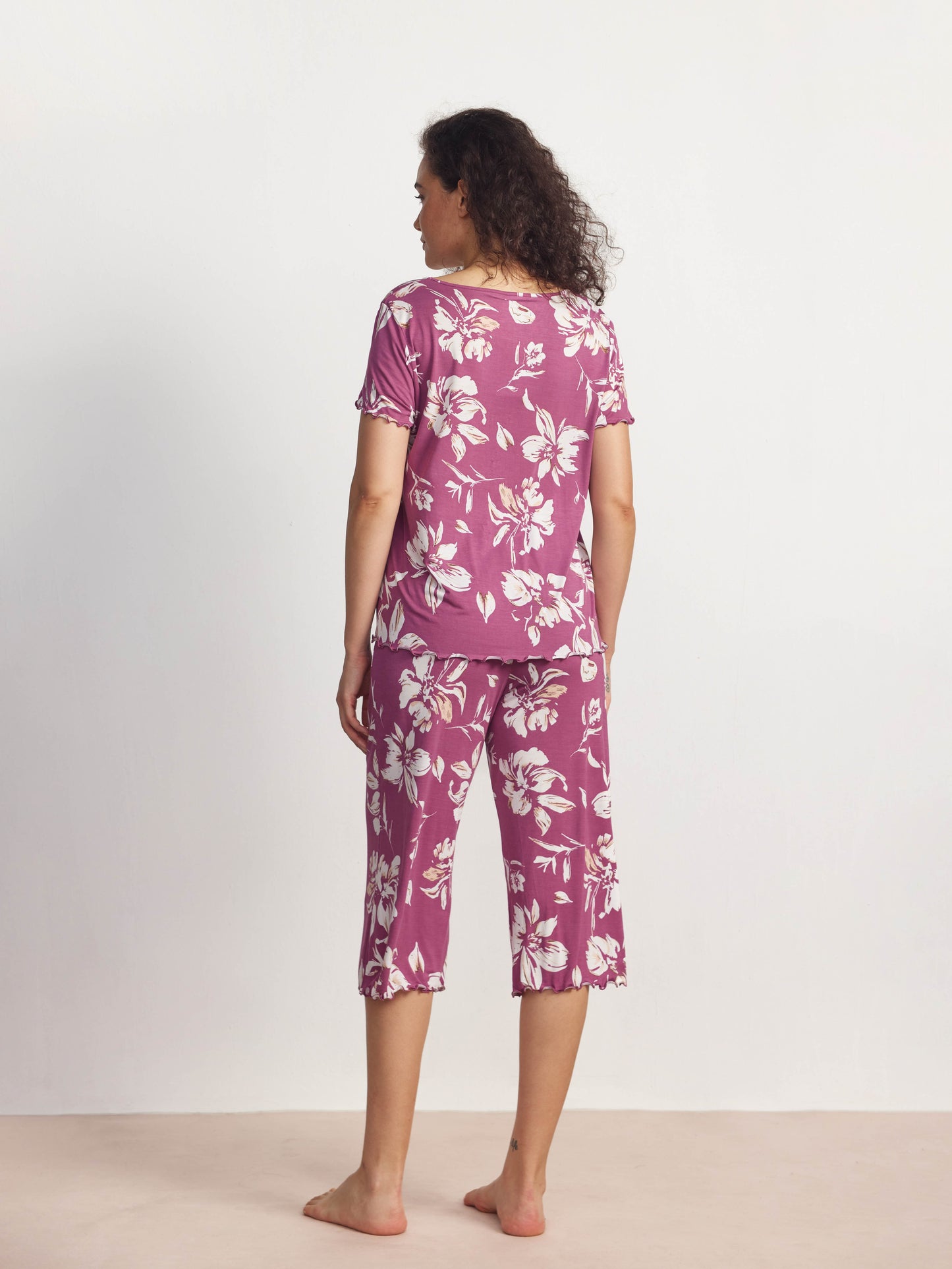 GYS Bamboo Short Sleeves Top With Shorts - GYS