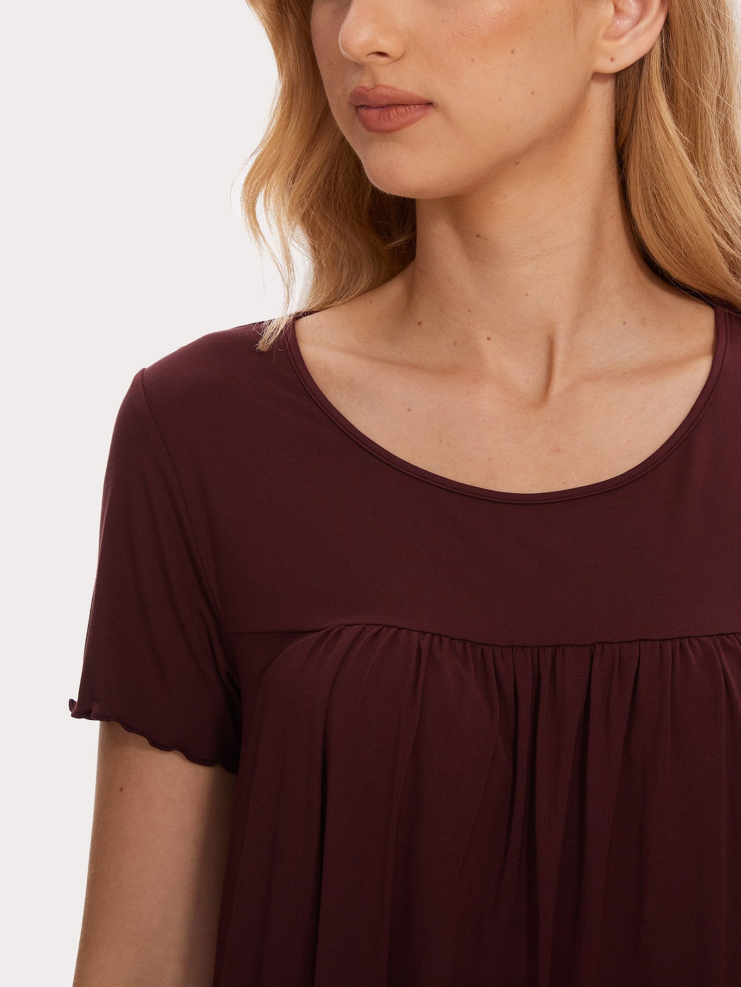 GYS Bamboo Short Sleeves Top With Shorts - GYS
