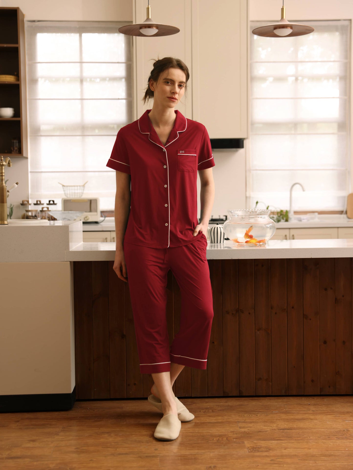 GYS Premium™ Bamboo Short Sleeve Capri Pajama Sets - GYS