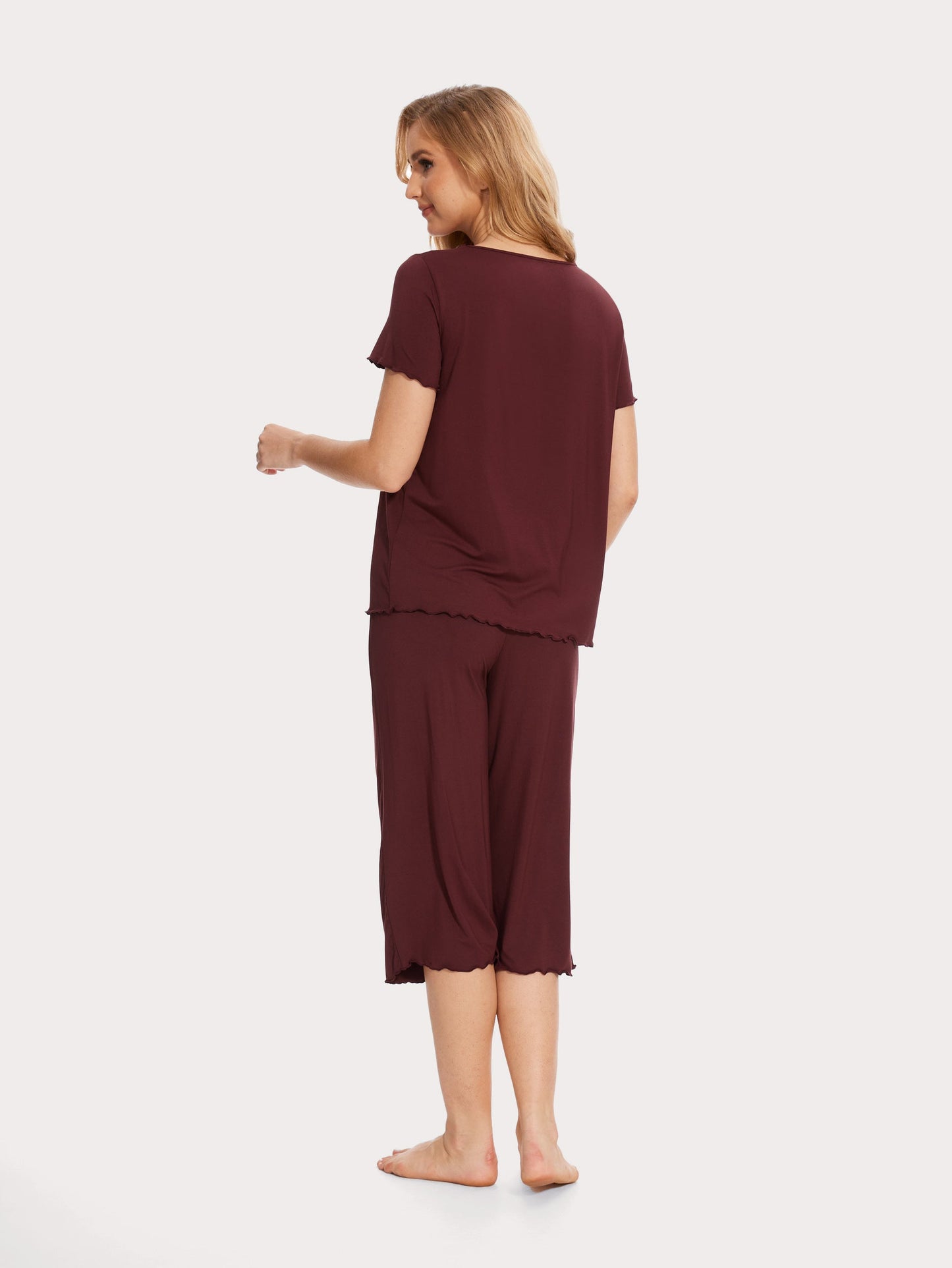 GYS Bamboo Short Sleeves Top With Shorts - GYS