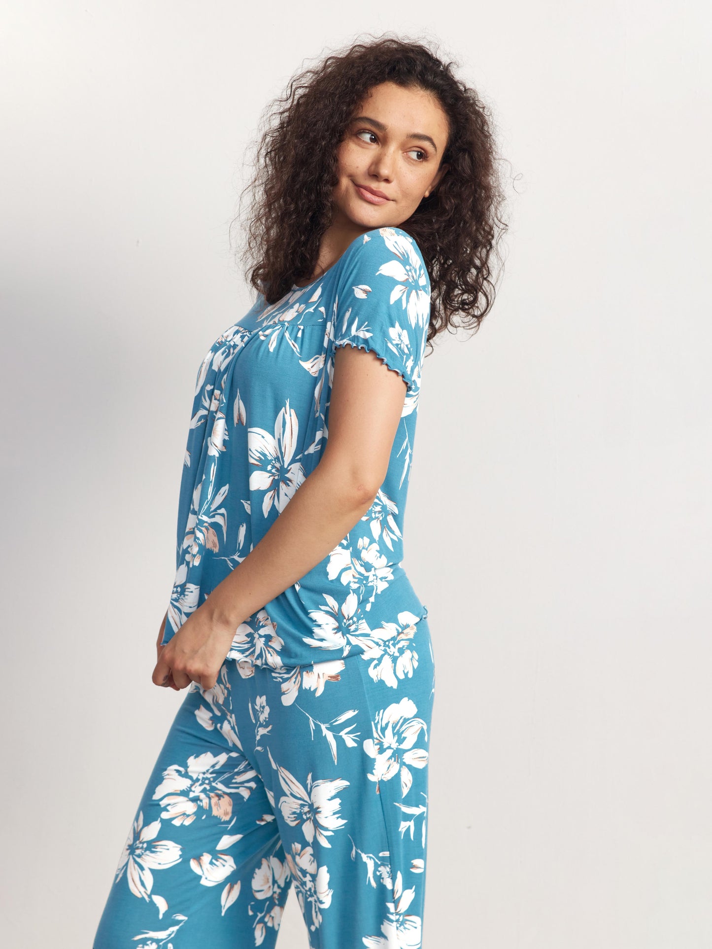GYS Bamboo Short Sleeves Top With Shorts - GYS
