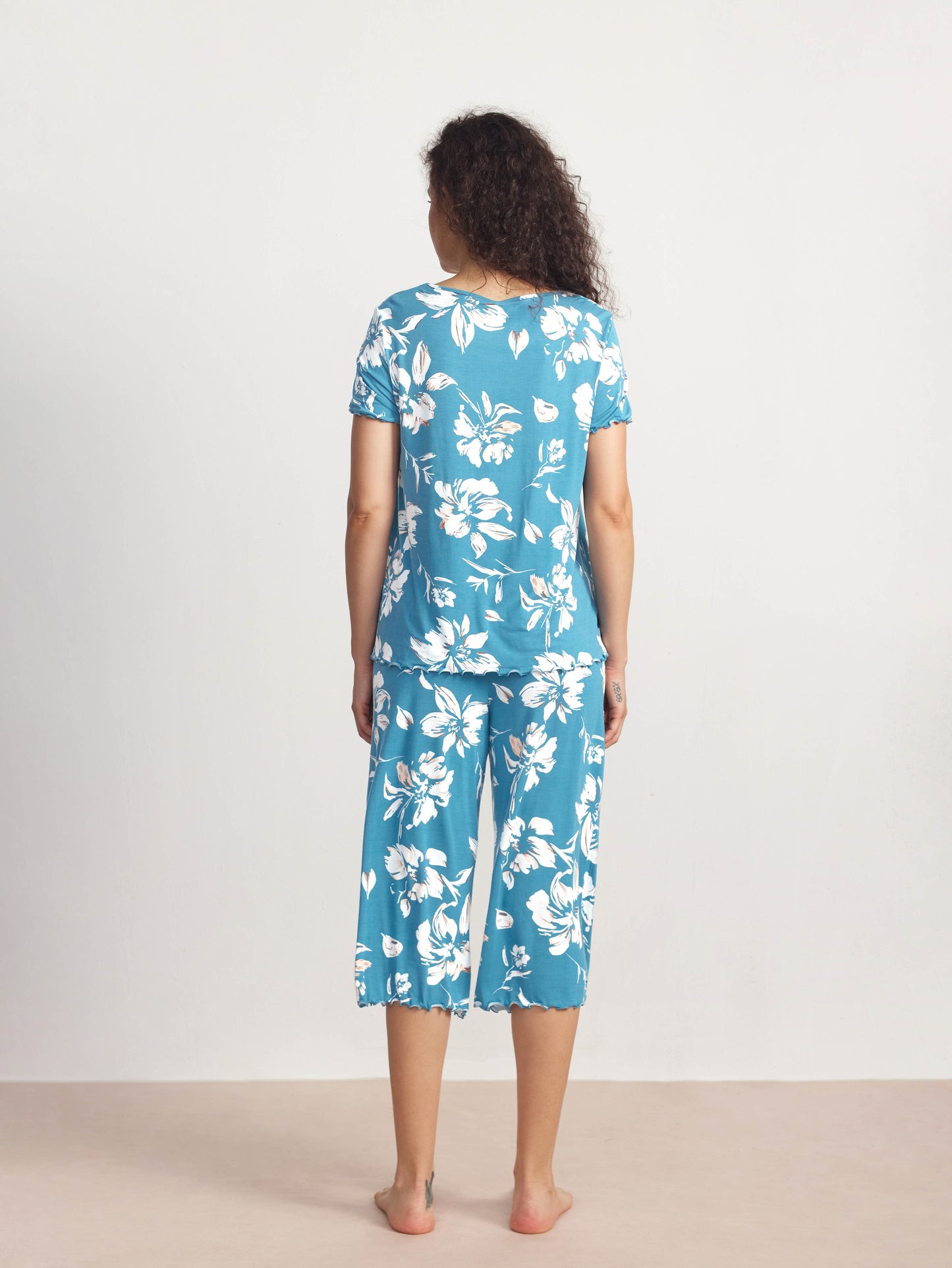 GYS Bamboo Short Sleeves Top With Shorts - GYS