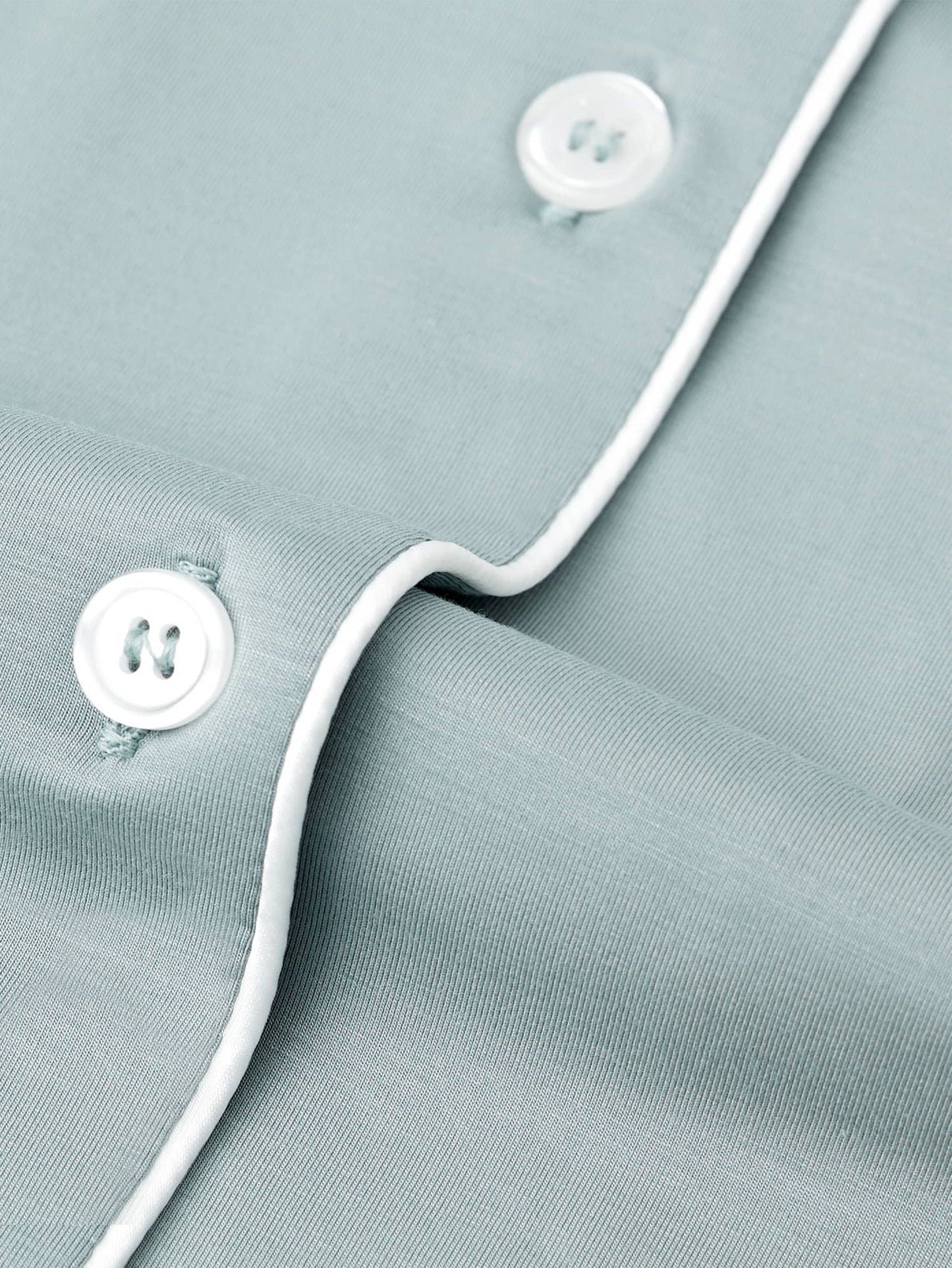 GYS Premium™ Bamboo Notch-collar contrast-trimmed nightdress - GYS