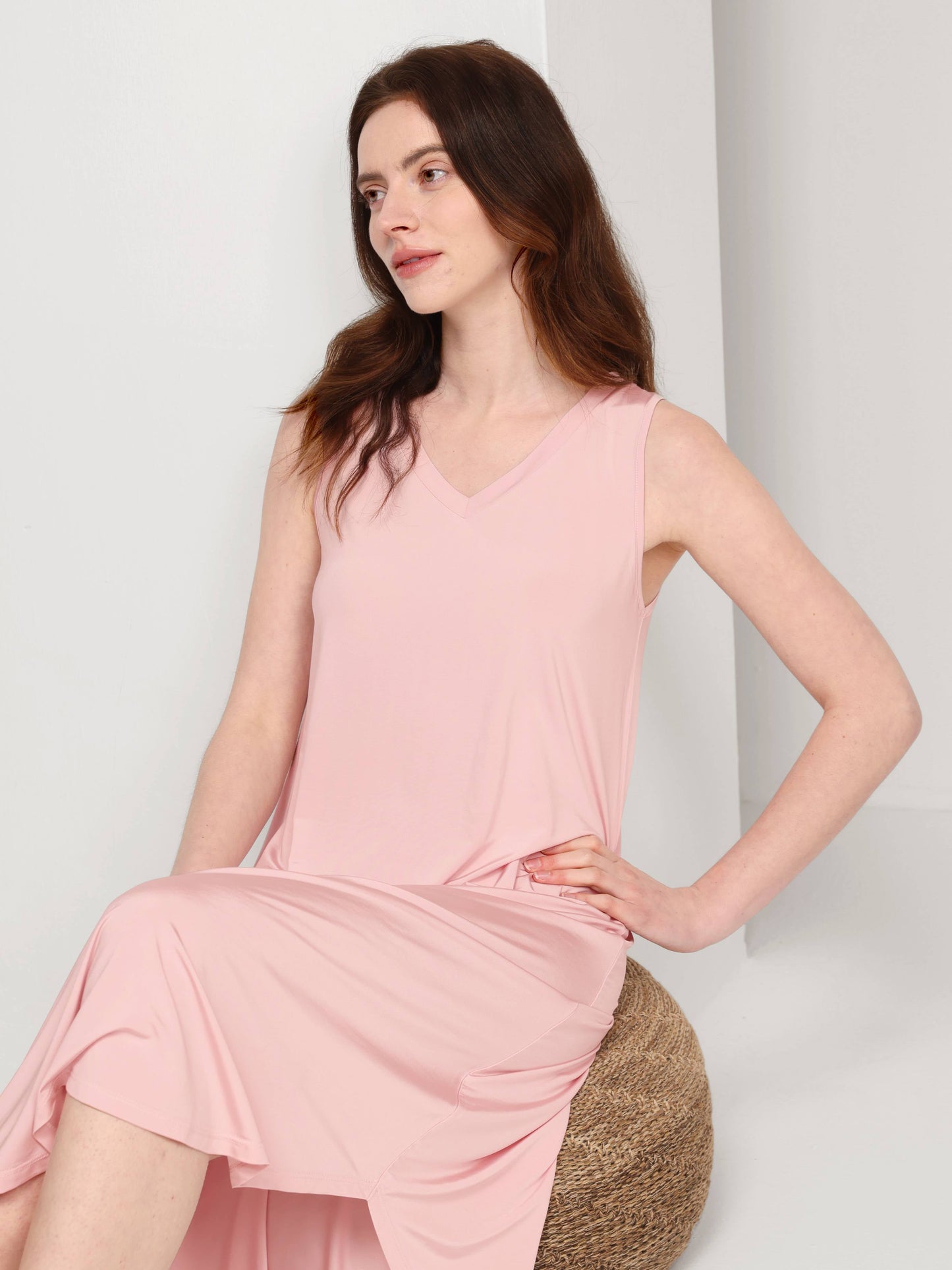 GYS Premium™ Filament-Bamboo V-Neck Tank Nightdress - GYS