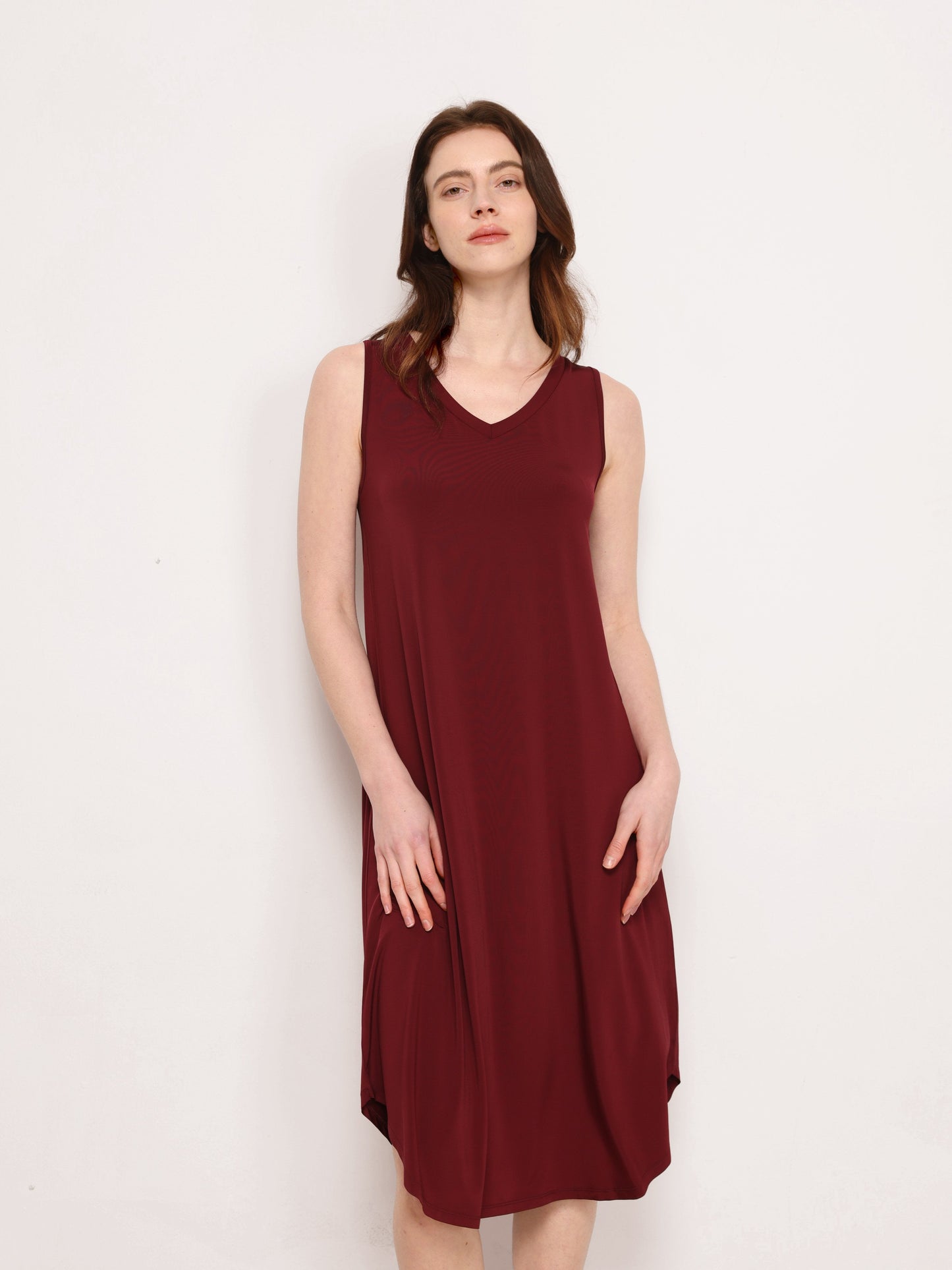 GYS Premium™ Filament-Bamboo V-Neck Tank Nightdress - GYS