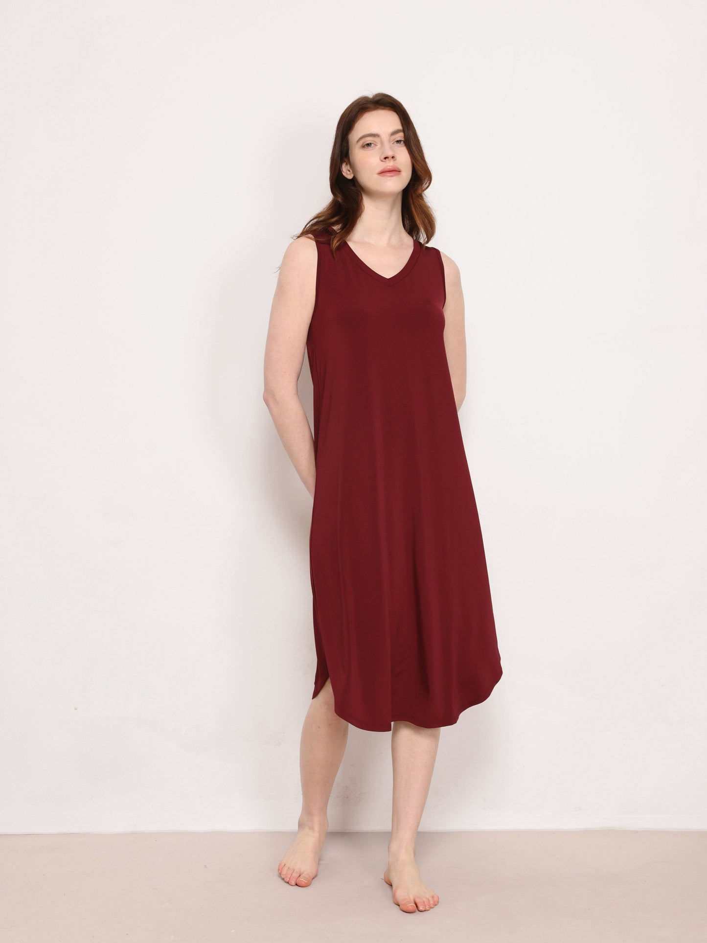 GYS Premium™ Filament-Bamboo V-Neck Tank Nightdress - GYS