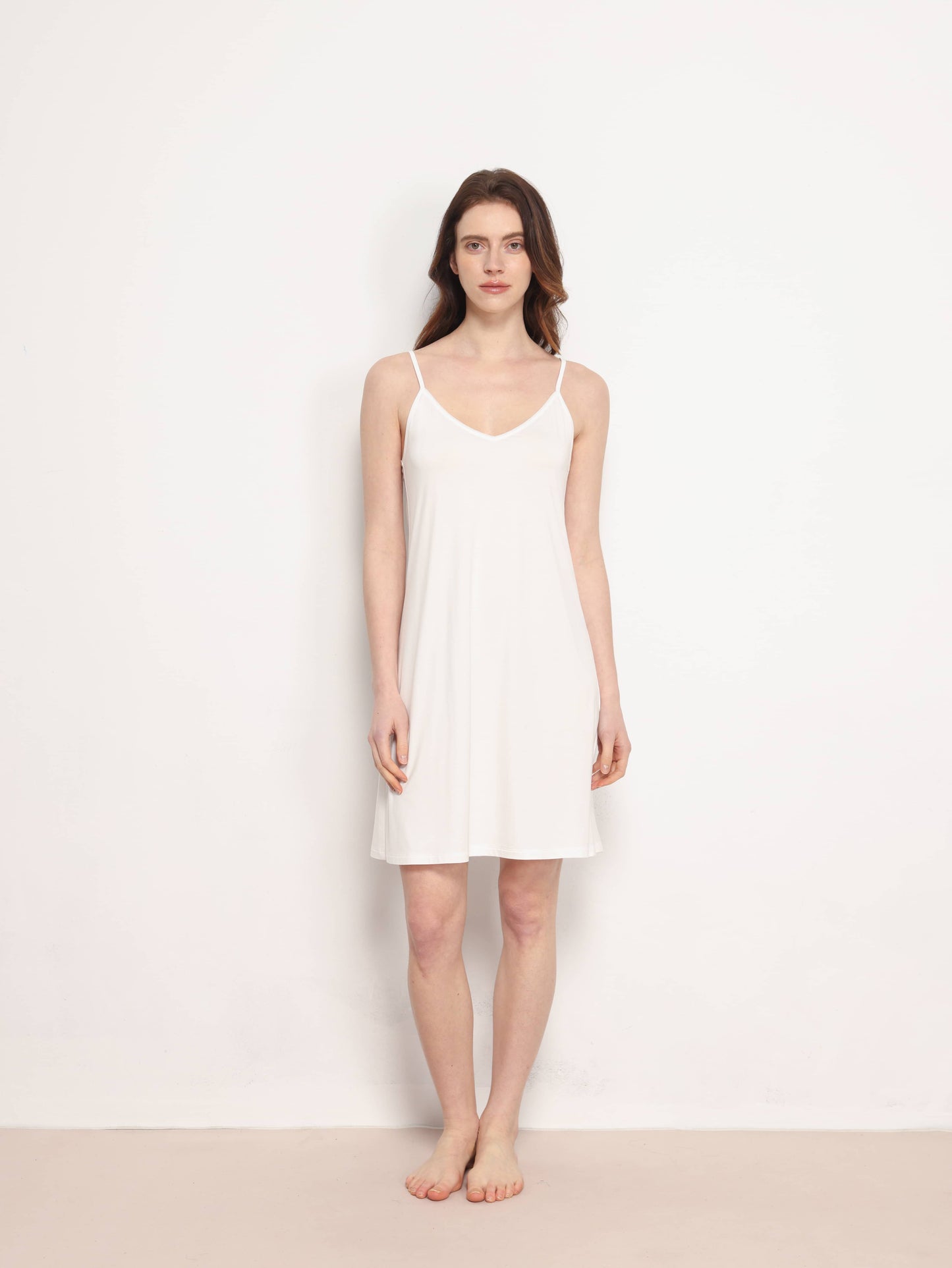 GYS Premiumâą Bamboo Slim-Strap Stretch Camisole Dress - GYS
