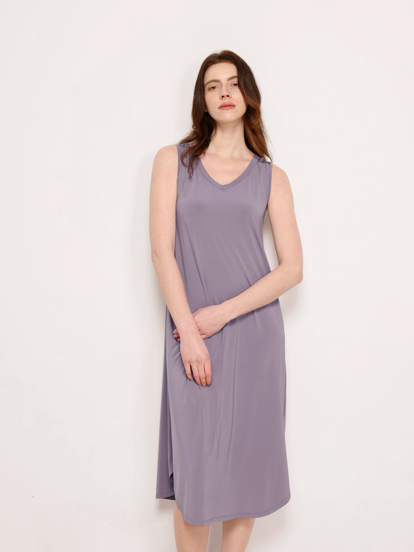 GYS Premium™ Filament-Bamboo V-Neck Tank Nightdress - GYS