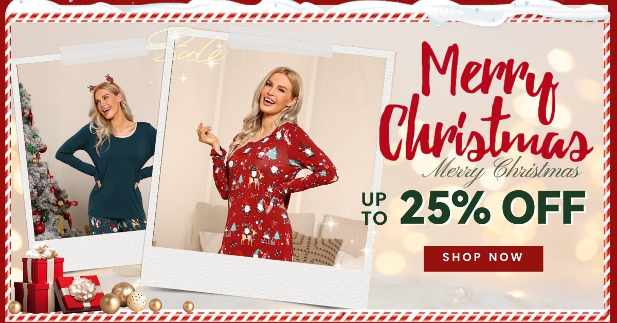 Embrace the Christmas Spirit in GYS Christmas Print Pajamas for a Cozy Holiday Season - GYS