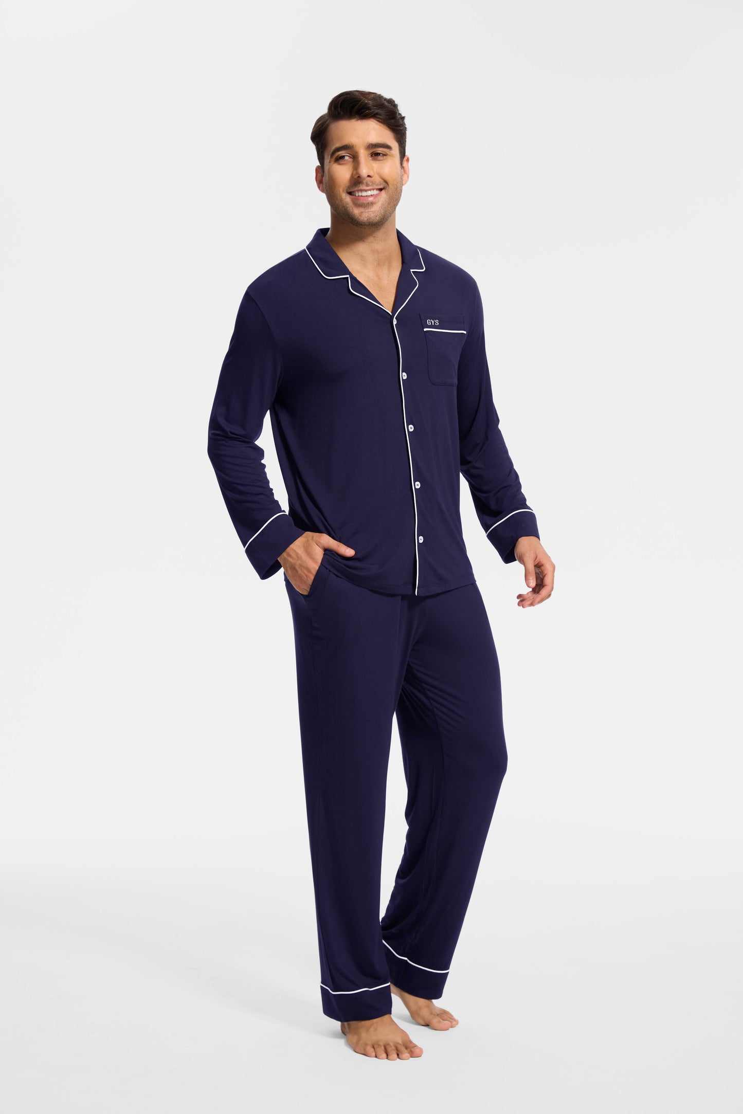 formal dress pajamas Simple Stripe Pima Knit Nightgown