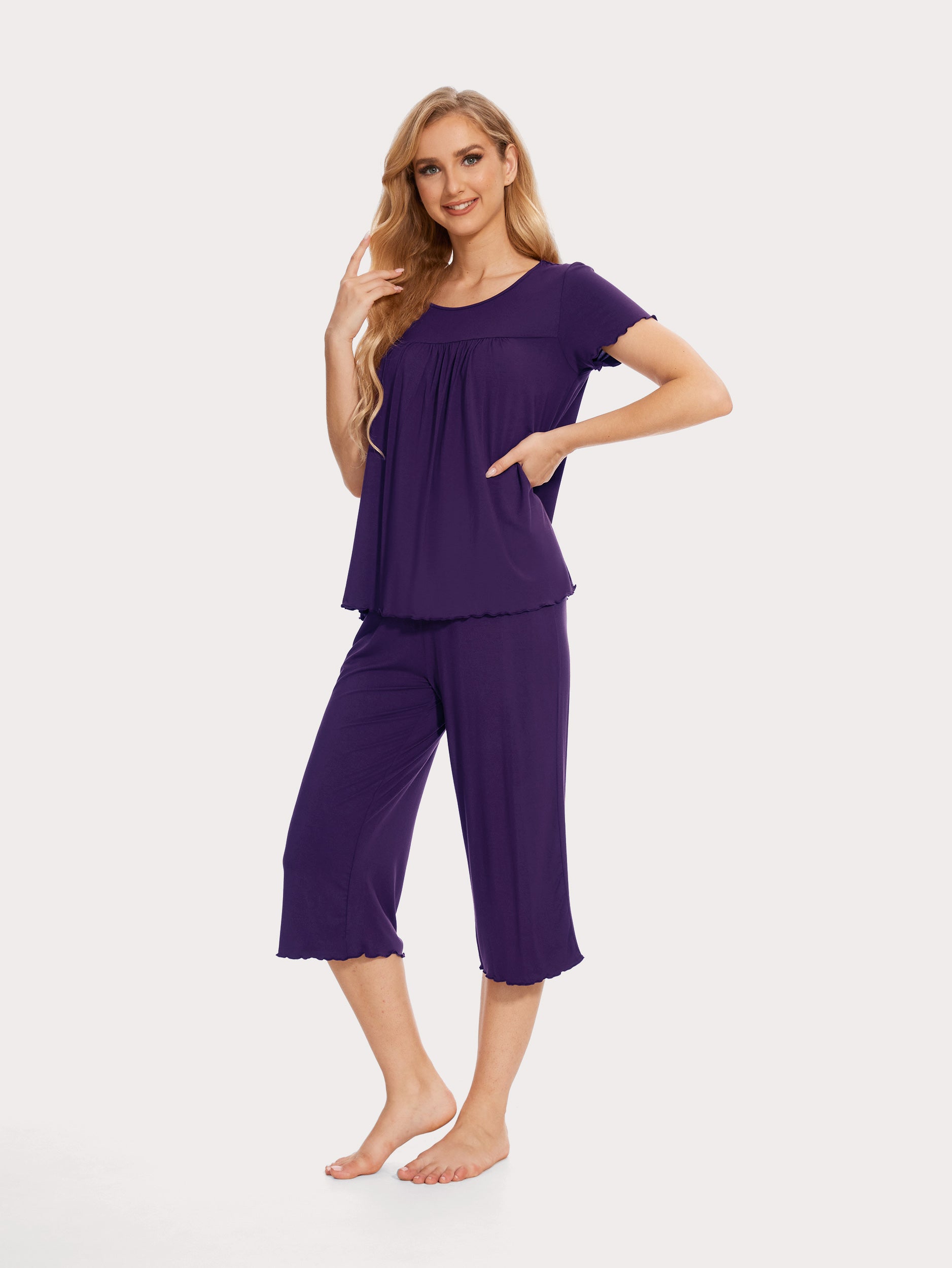 GYS Bamboo Short Sleeves Top With Shorts