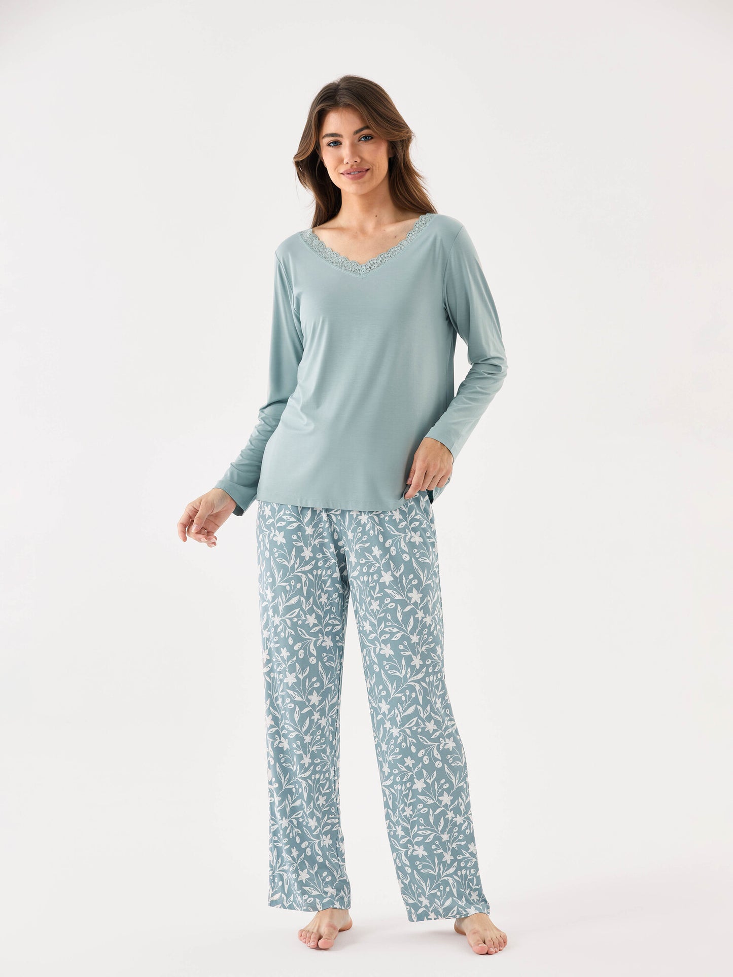 GYS Premium™ Bamboo Lace Home Relax Pajama Set - GYS