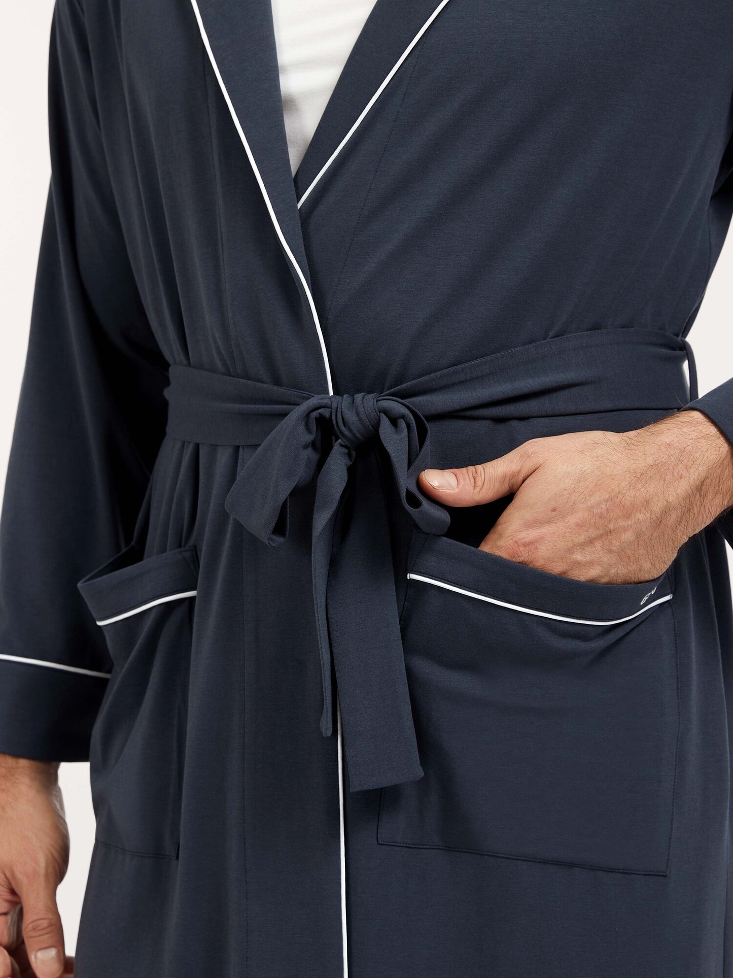 GYS Premium™ Bamboo Cotton Men's knitted long-sleeved robe - GYS