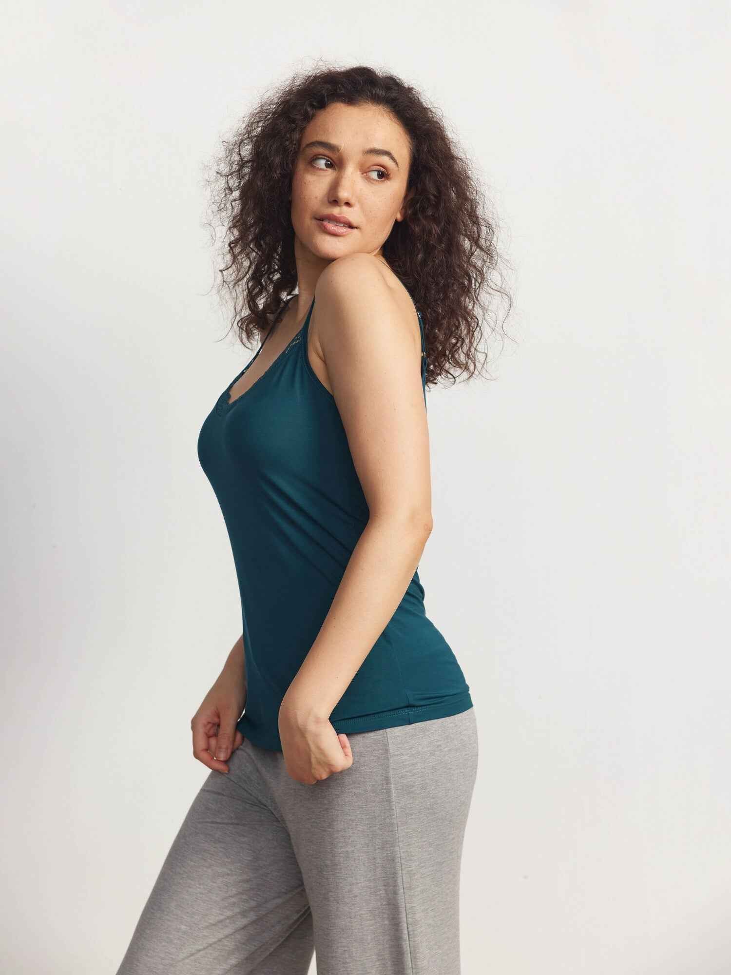Best Pajama Top for Night Sweats - Bamboo Lace Cami | GYS – GYS Pajama