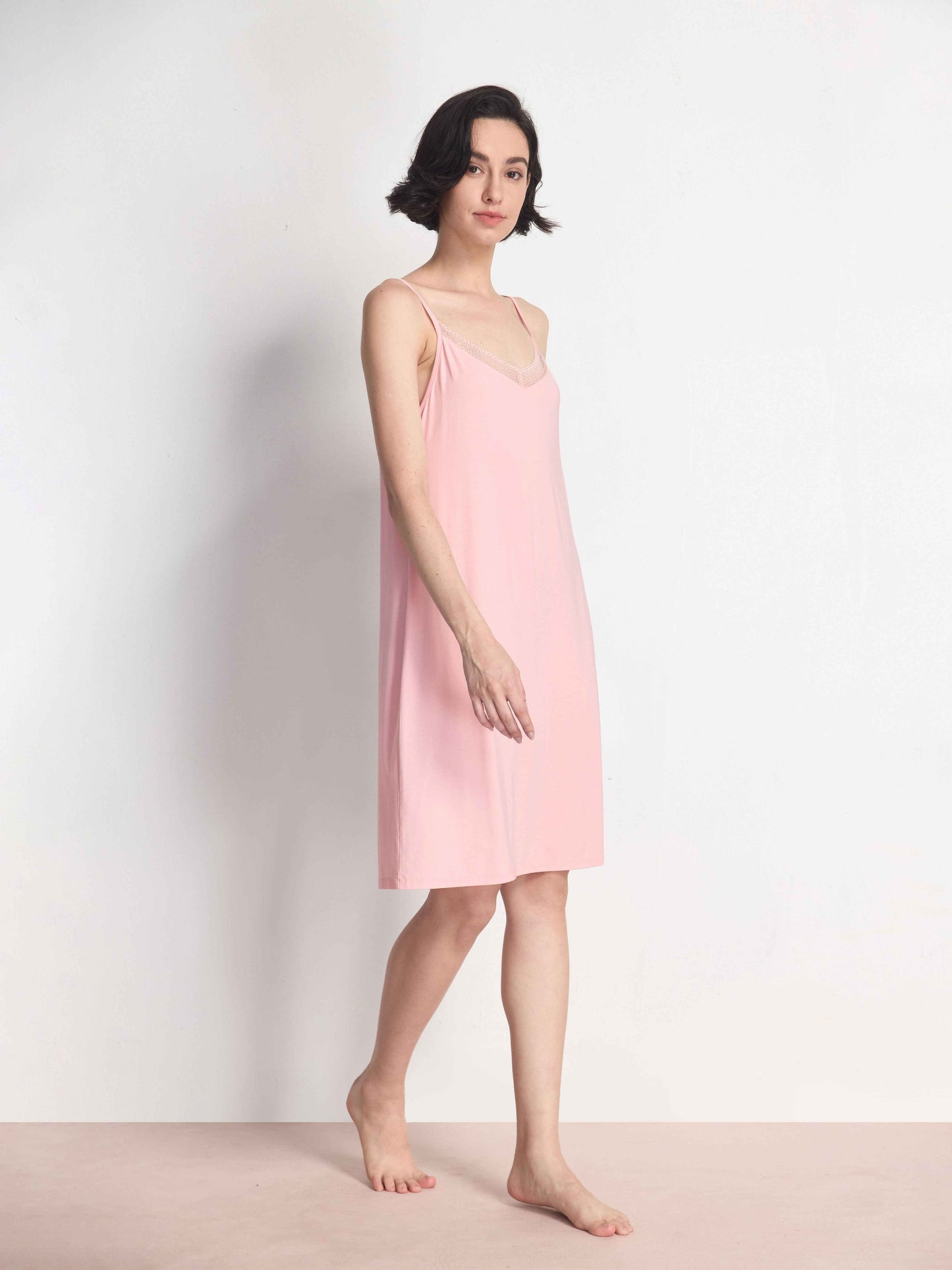 Best Nightgown for Night Sweats - Bamboo Lace Slip