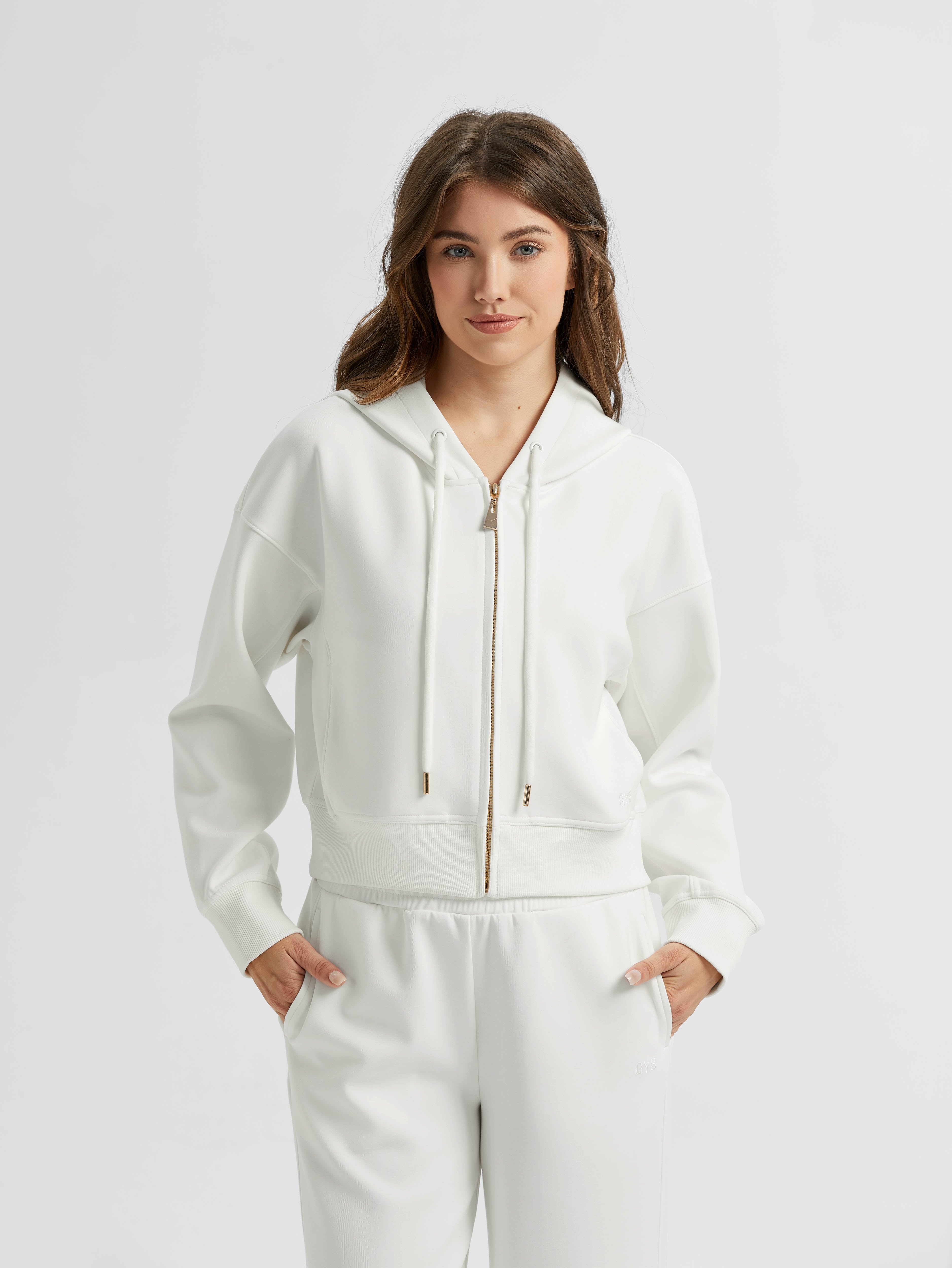 Women's Lenzing Modal Effortless Cropped Zip-Up Hoodie - GYS – GYS