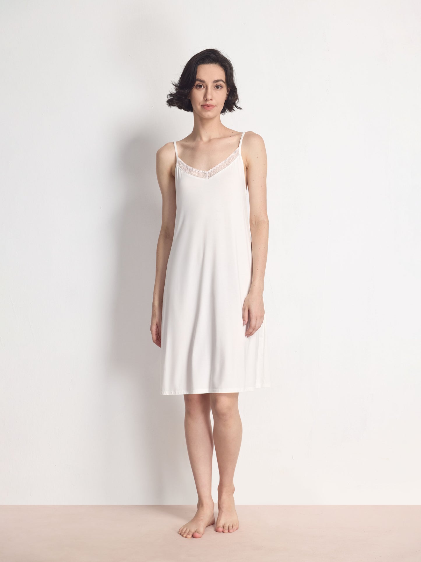 Best Nightgown for Night Sweats - Bamboo Lace Slip