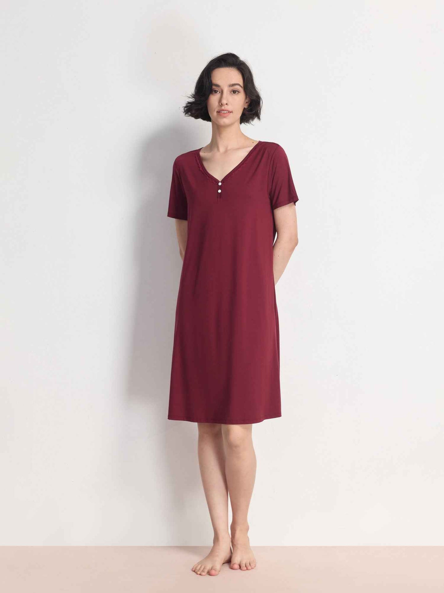 Best Nightgown for Night Sweats - Bamboo Lounge Dress | GYS  GYS Pajama