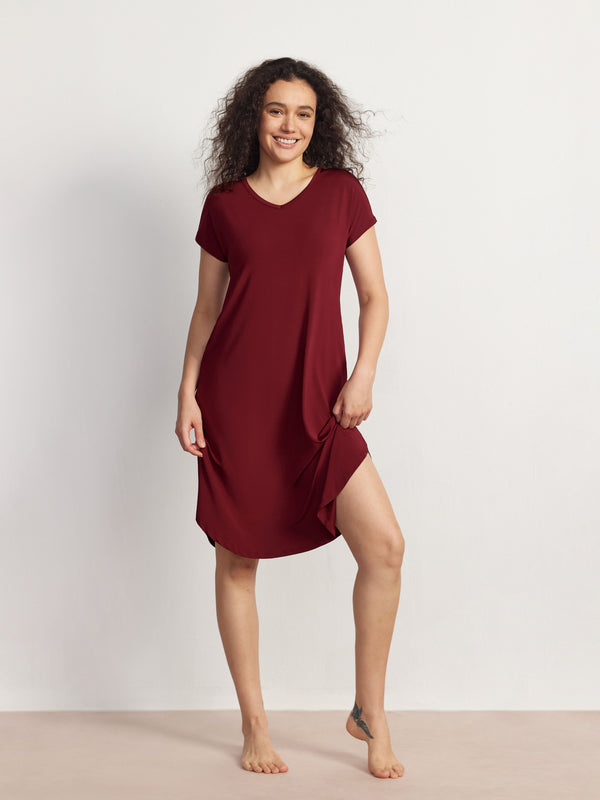 GYS Premium™ Filament-Bamboo Short-Sleeve Nightgown - GYS