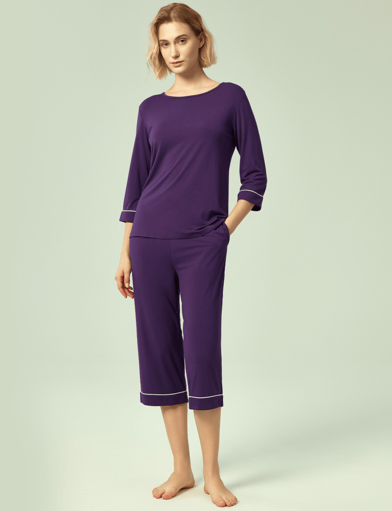 
                  
                    GYS Bamboo 3/4 Sleeve Top and Capri Pants Sets - GYS
                  
                