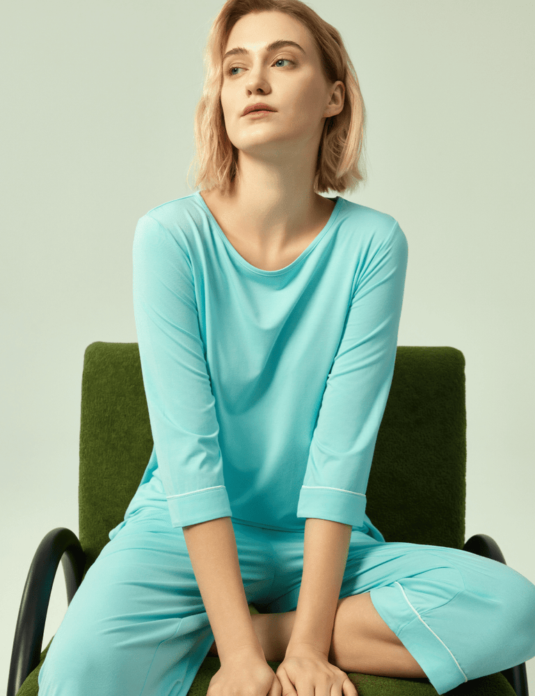 
                  
                    GYS Bamboo 3/4 Sleeve Top and Capri Pants Sets - GYS
                  
                