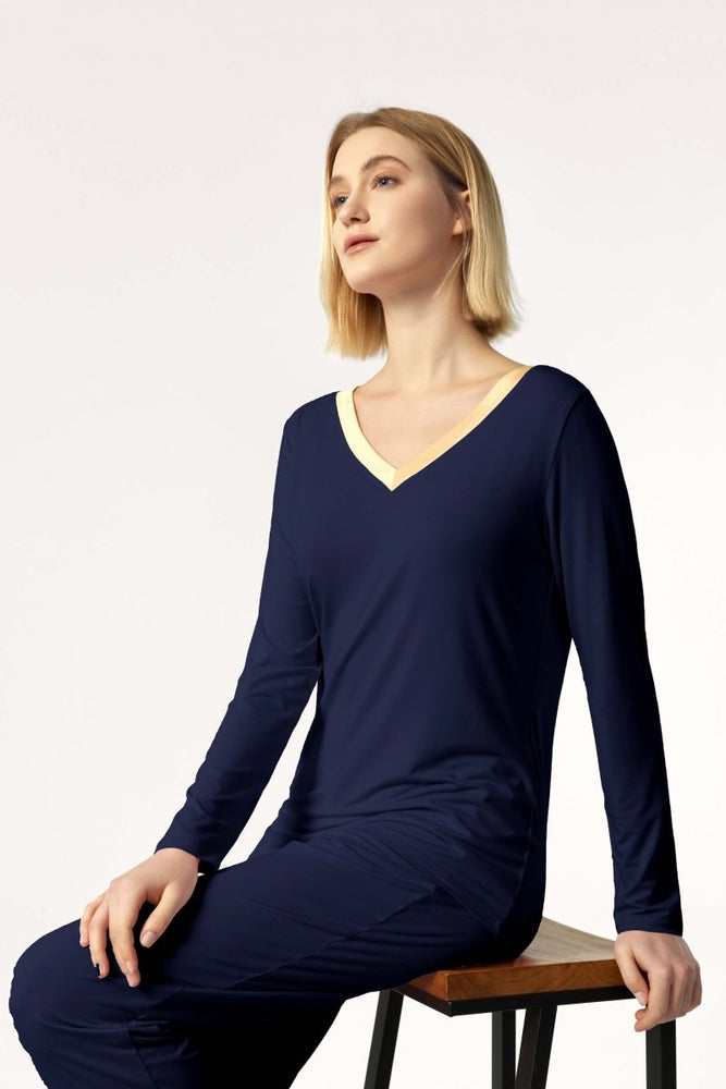
                  
                    GYS Bamboo Minimalist V - Neck Pajama Set - GYS
                  
                