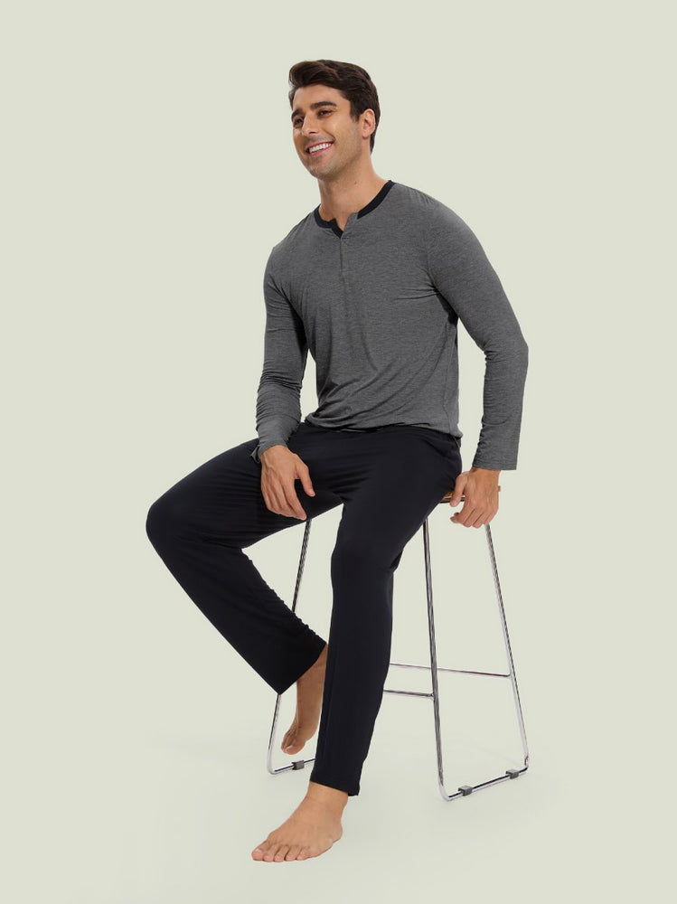 
                  
                    GYS Men's Henley Ease Two - Piece Lounge Set - GYS
                  
                