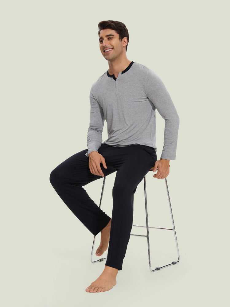 
                  
                    GYS Men's Henley Ease Two - Piece Lounge Set - GYS
                  
                