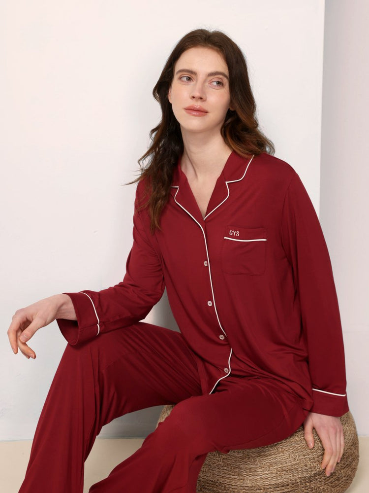 
                  
                    GYS Premium™ Bamboo Stretch - Knit Long Sleeve Pajama Set - GYS
                  
                