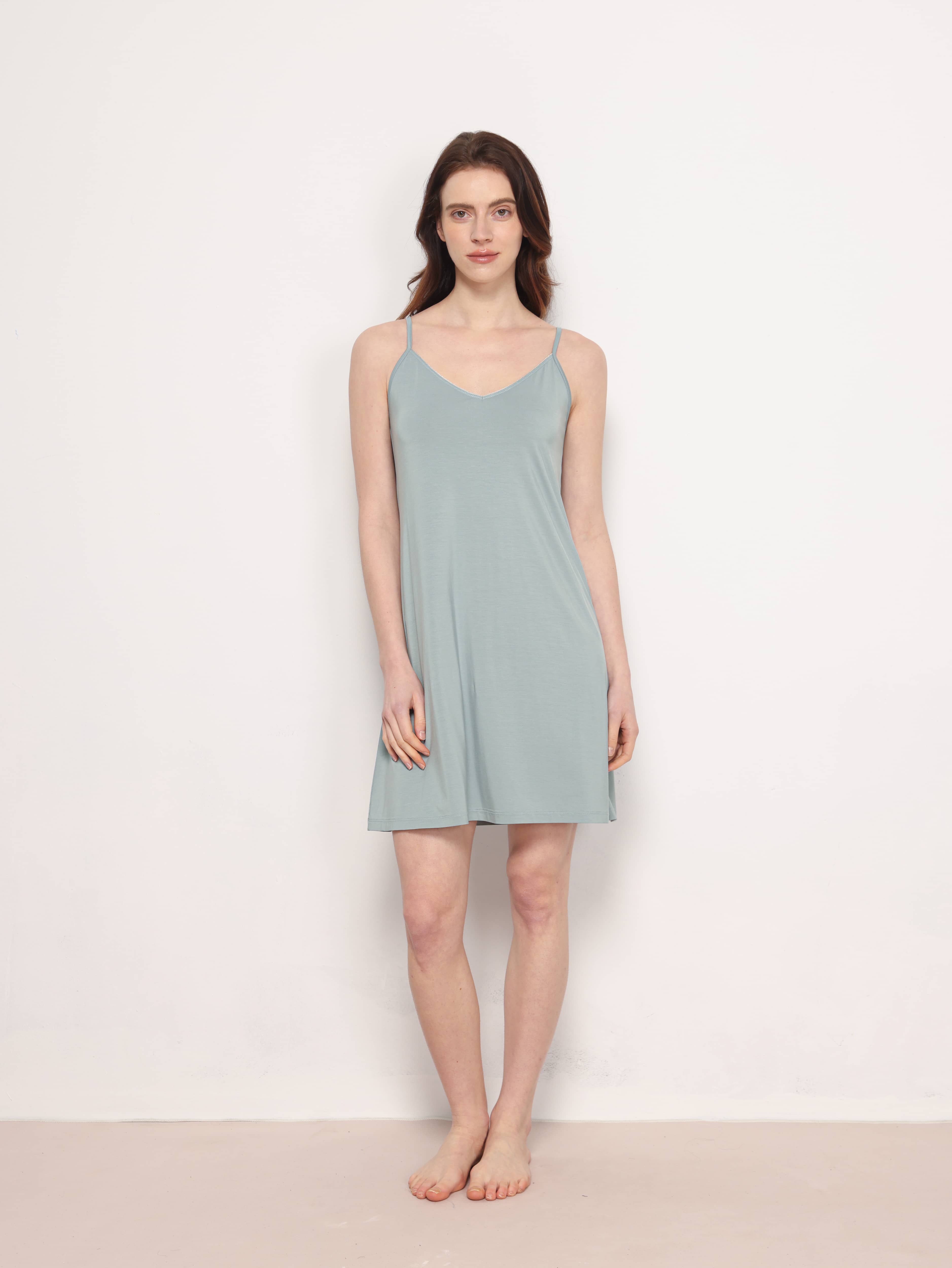 新品♡ミストレアス♡Bicolor Strap Camisole Dress GYS Premium™ Bamboo Slim-Strap Stretch Camisole Dress