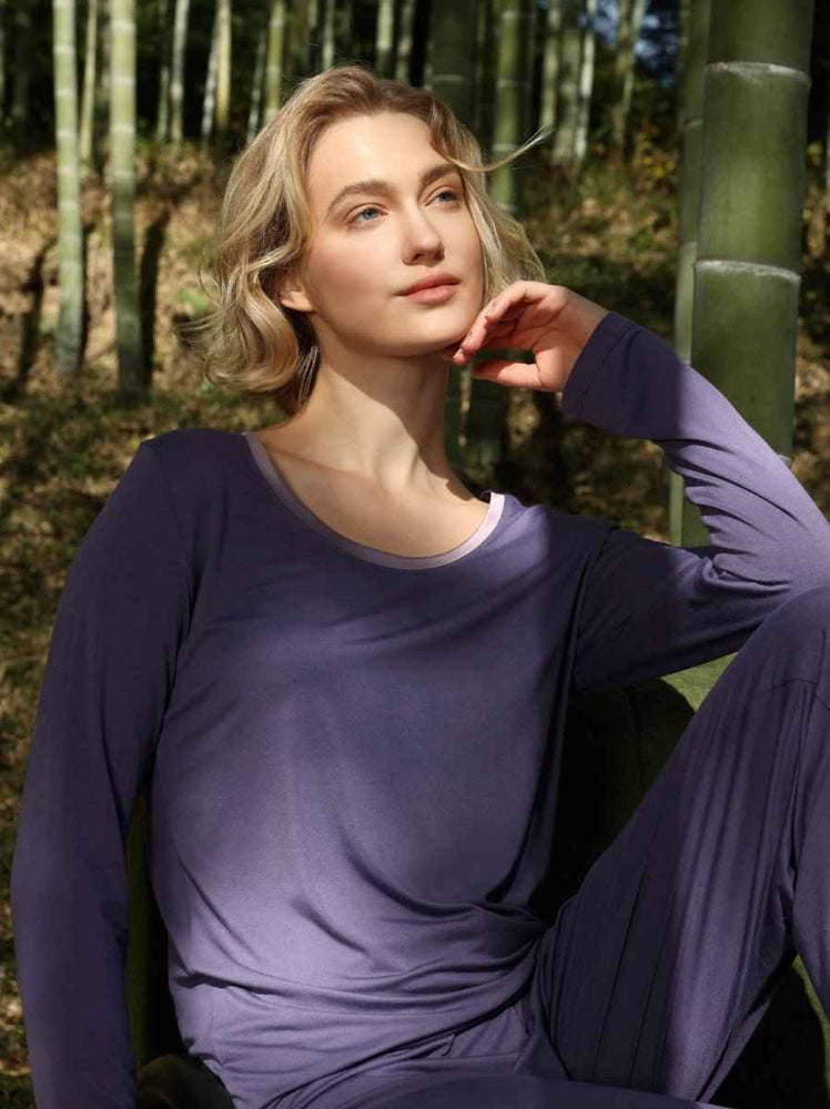 GYS Women's Bamboo Viscose Nightgown - Sleeveless V-Neck Sleep Dress, Soft & Breathable (Purplish Grey Silver, M) 5 thumbnail image
